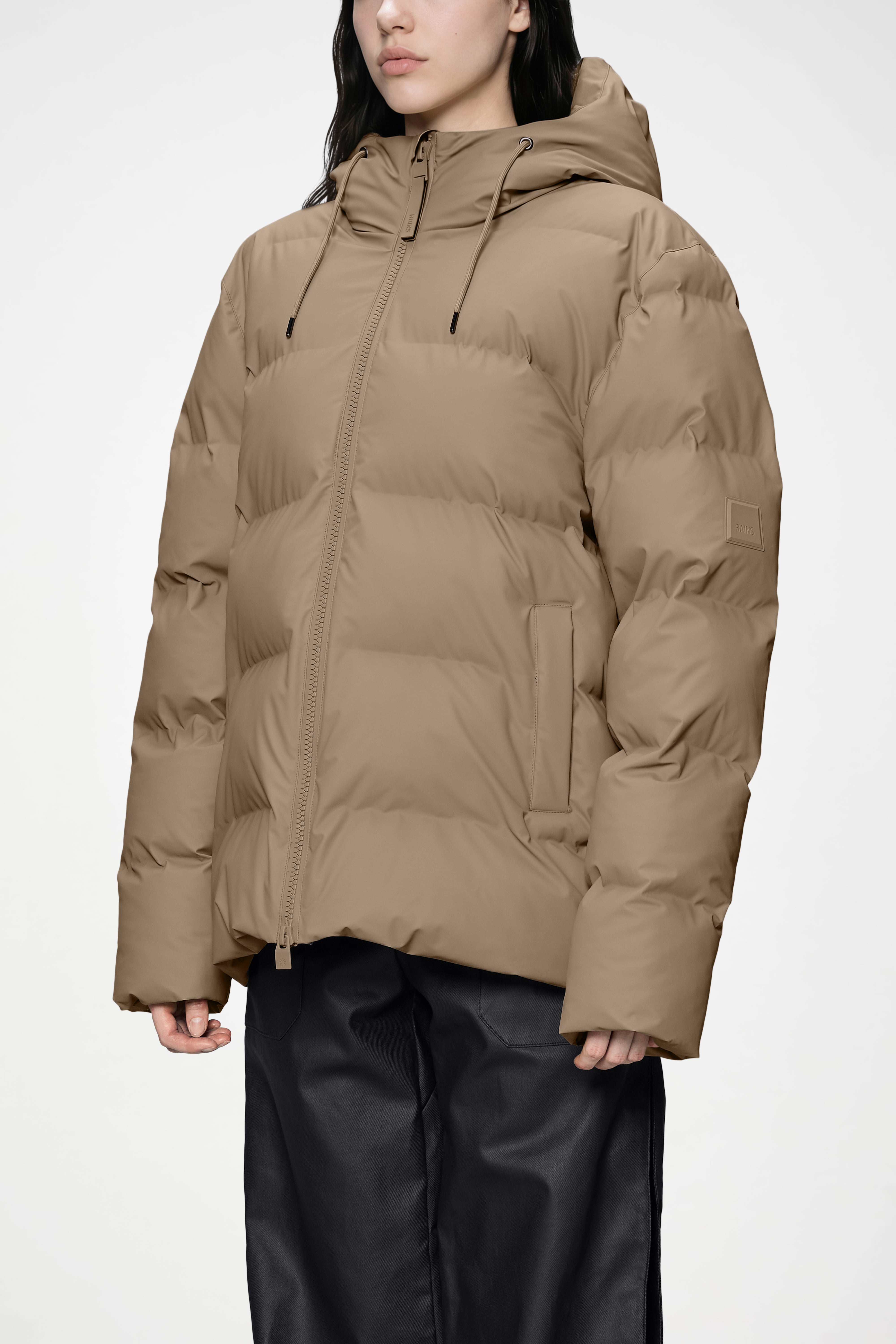 RAINS Alta Puffer Jacket Beige Jacket