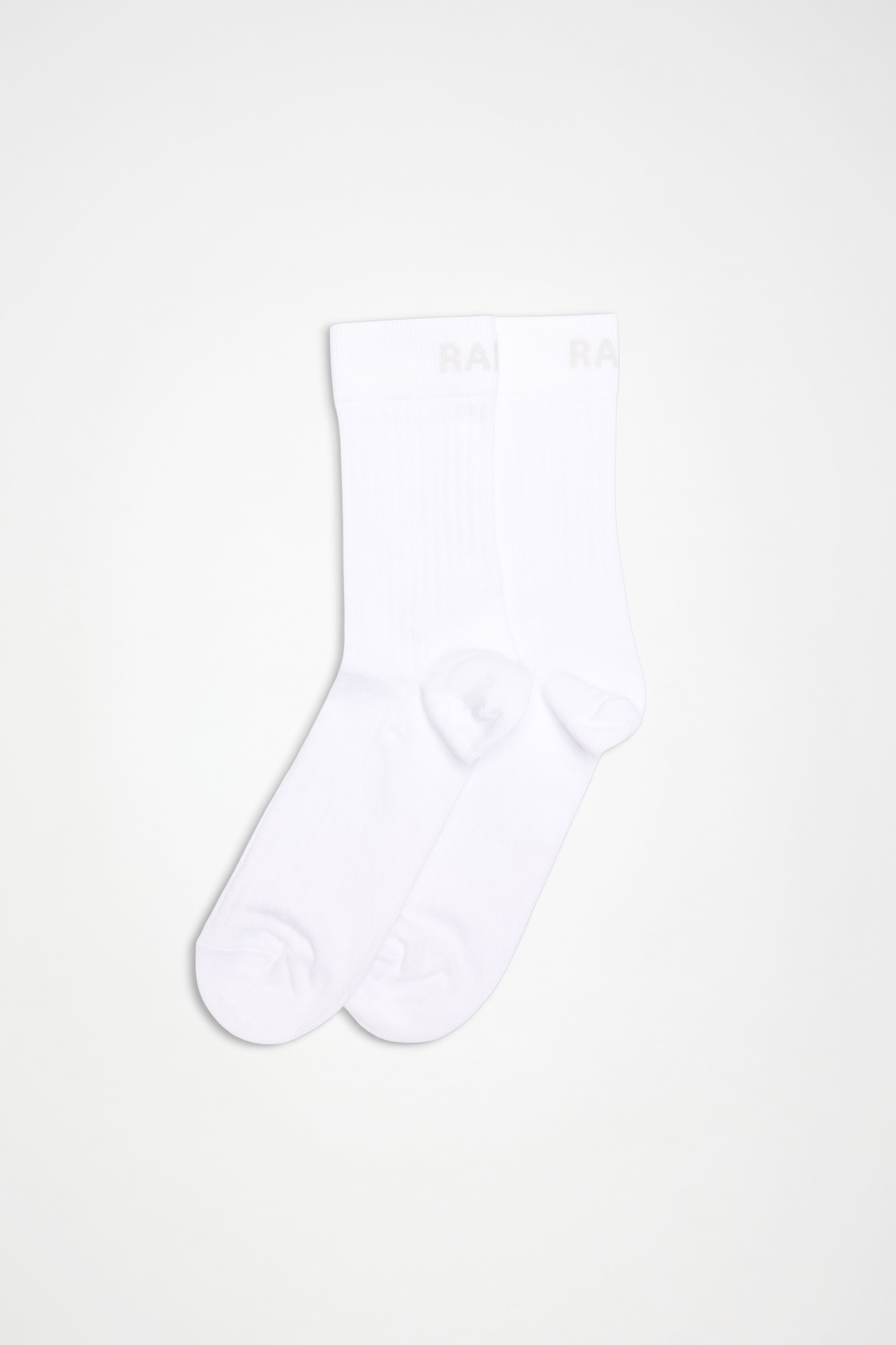 RAINS Logo Socks 2-Pack White/White Socks