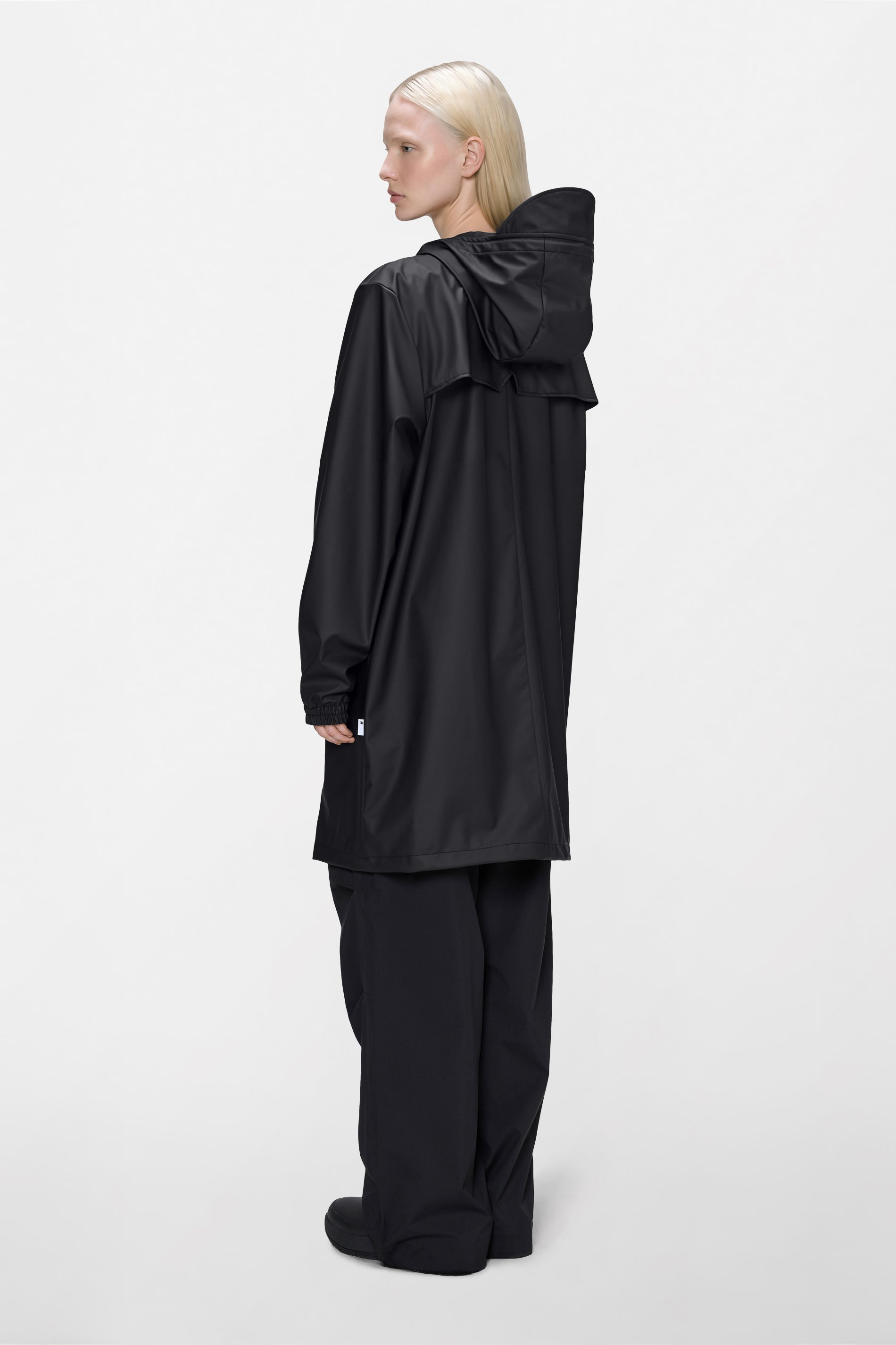 RAINS Long Storm Breaker Black Jacket