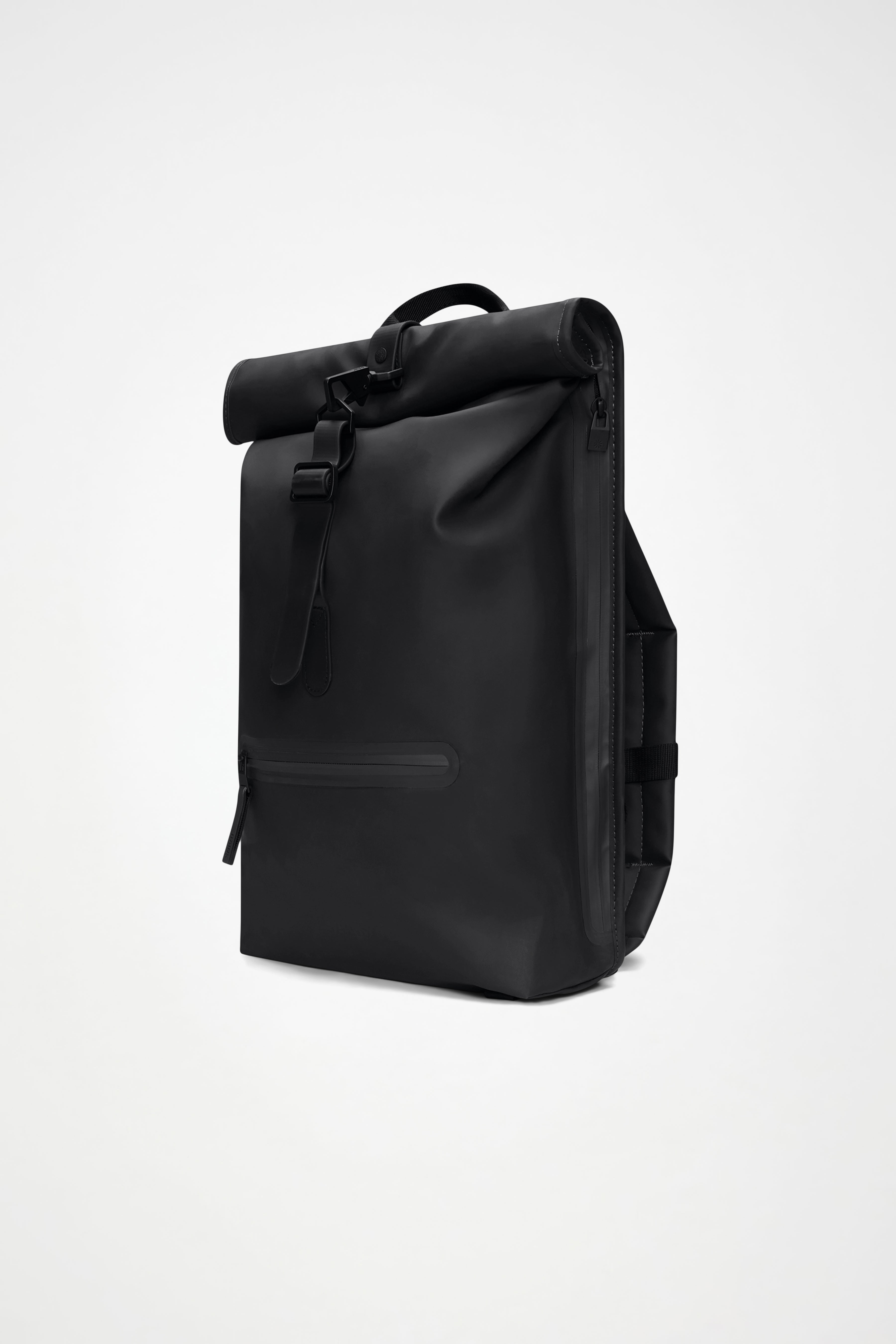 RAINS Rolltop Rucksack Black 19L H48 x D11 x W32 cm Backpack