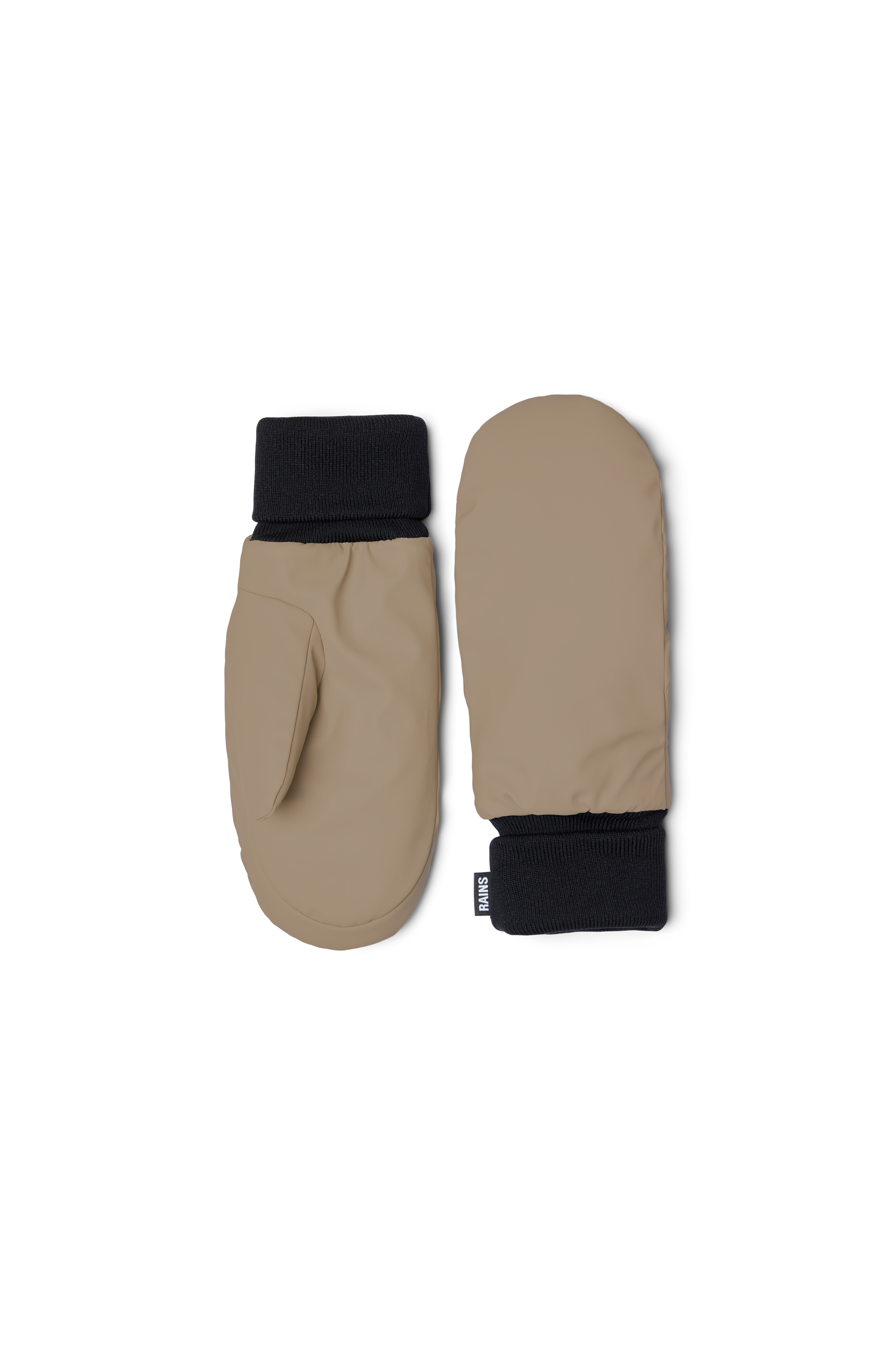 RAINS Alta Puffer Mittens Beige Gloves & Mittens
