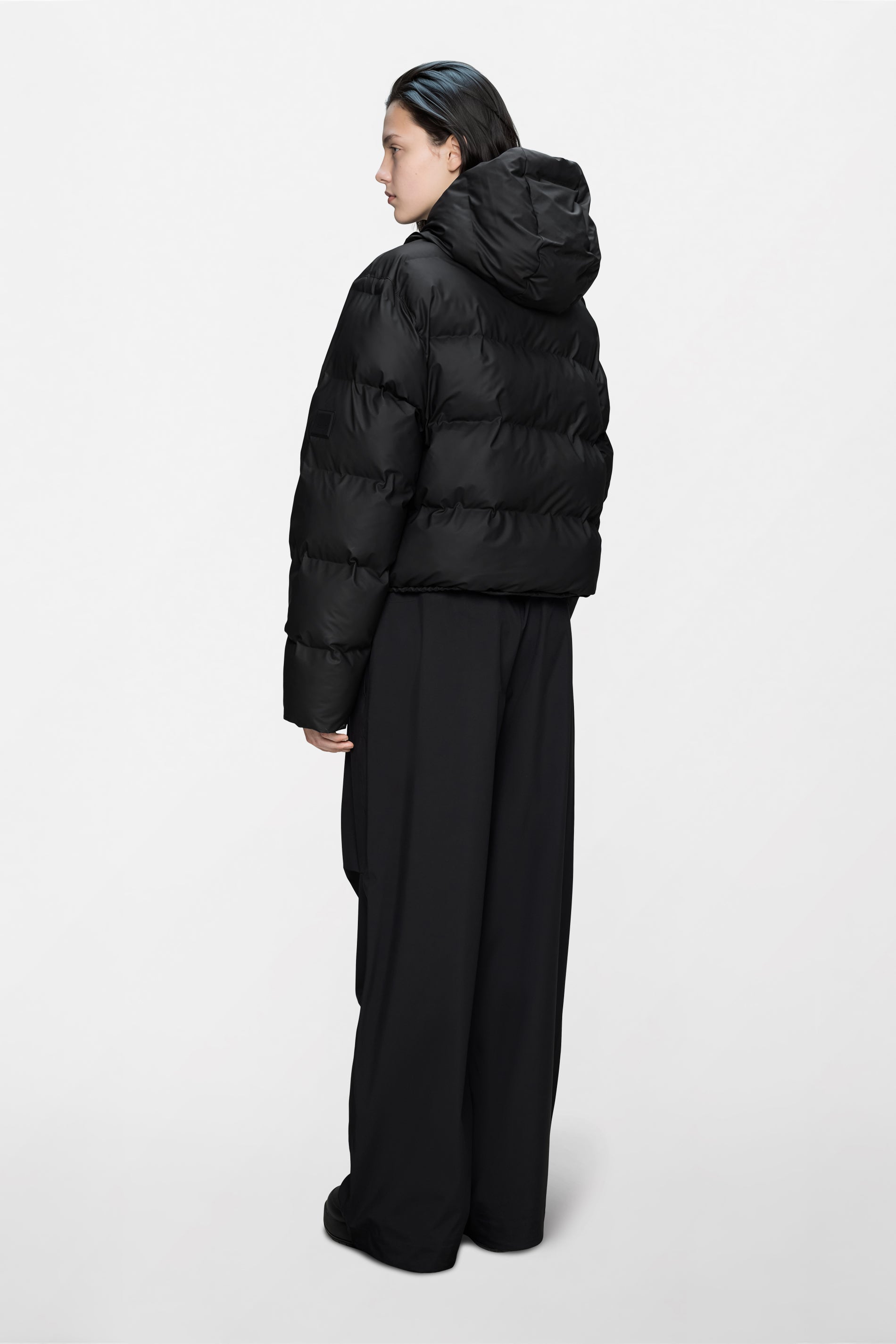 RAINS Alta Short Puffer Jacket Black Jacket