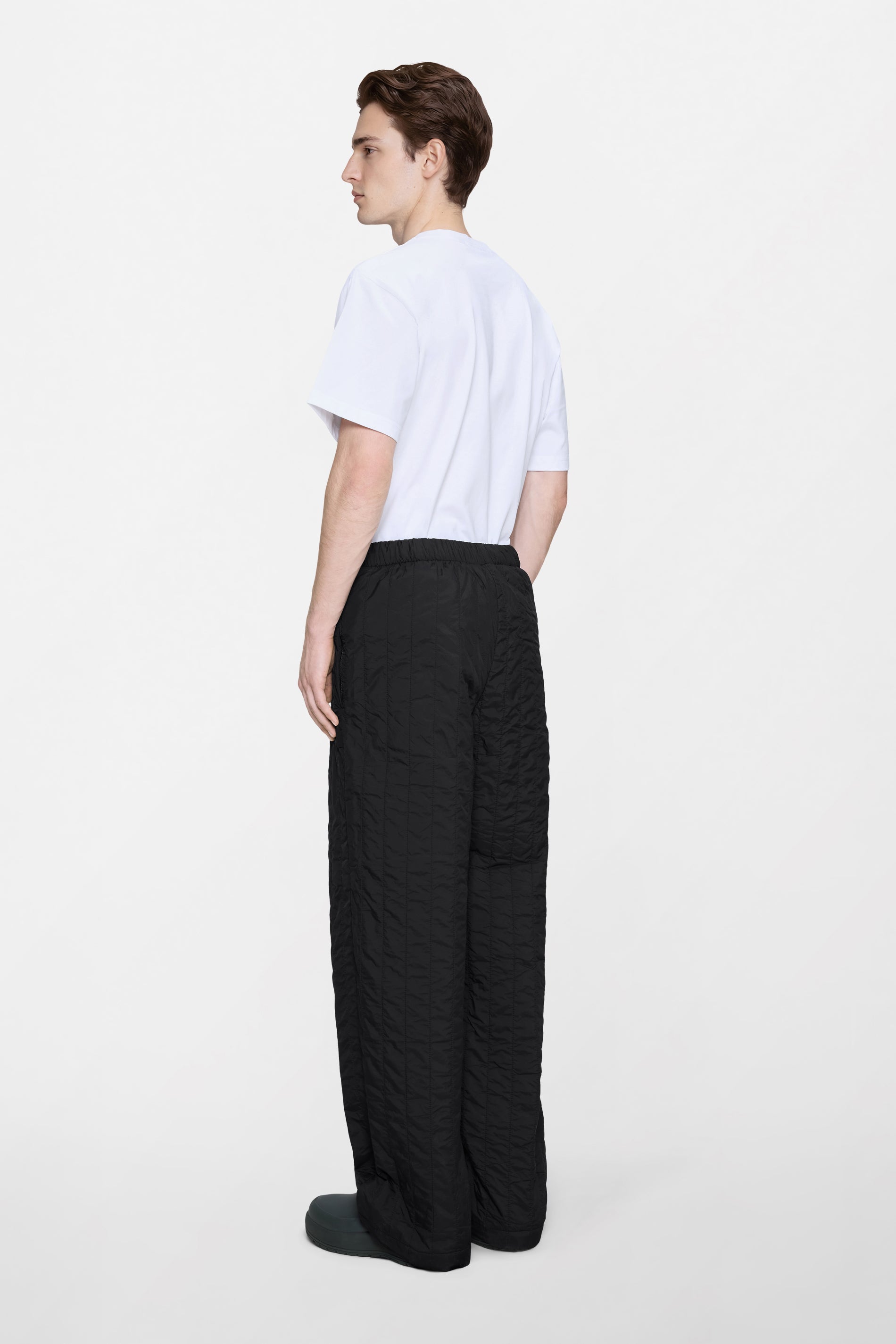 RAINS Banja Liner Pants Wide Black Pants
