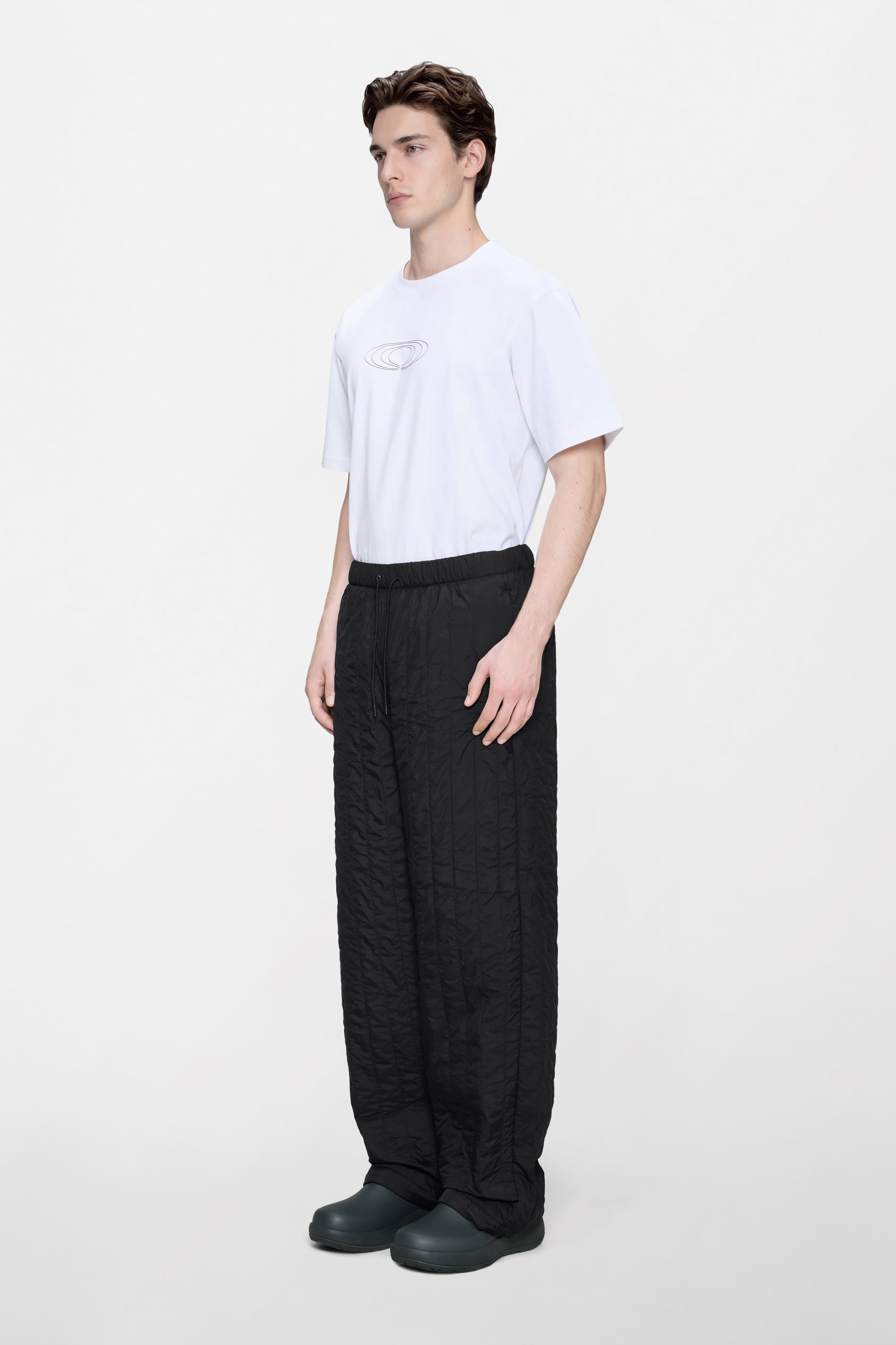 RAINS Banja Liner Pants Wide Black Pants