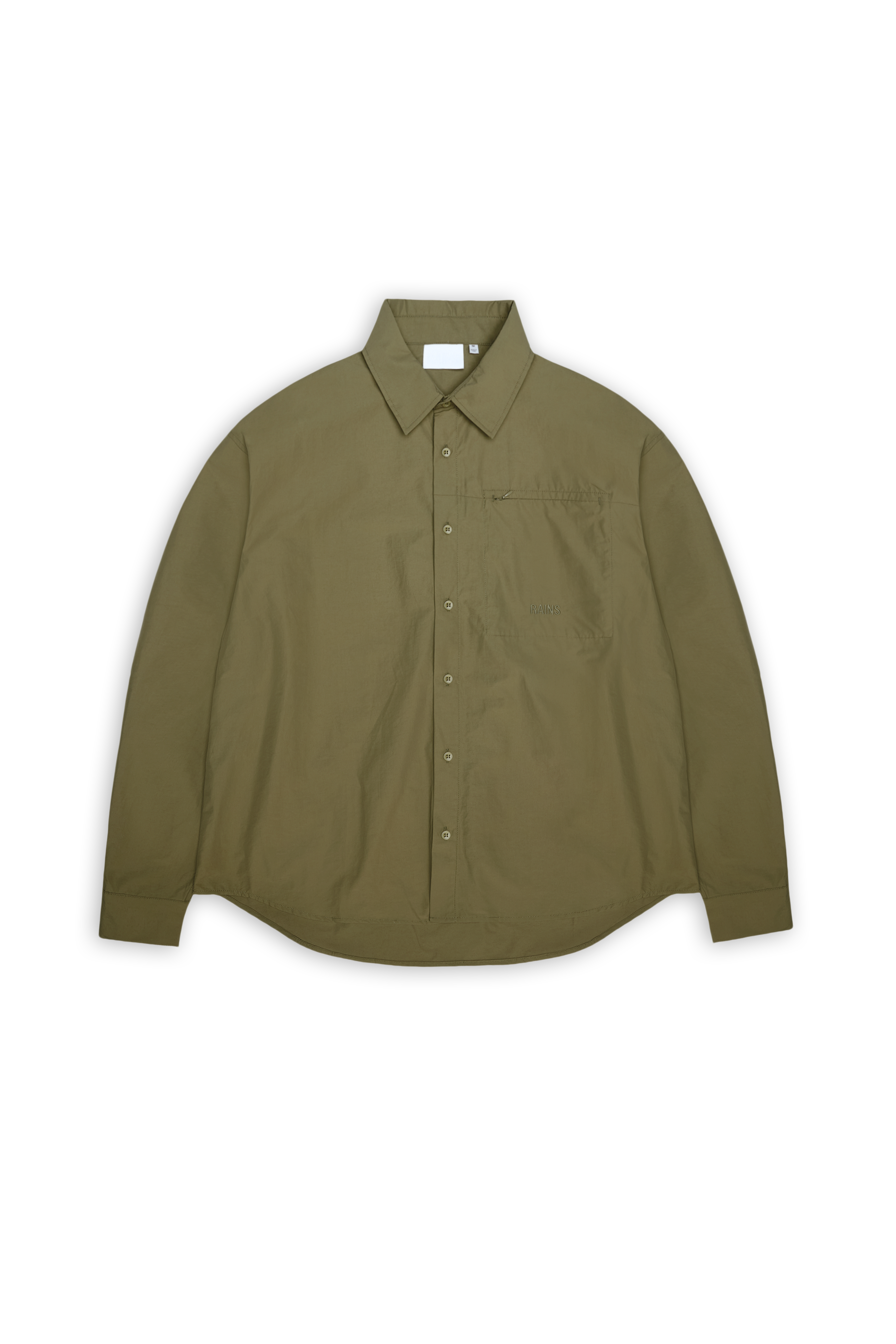 RAINS Light Woven Long Sleeve Shirt Moss Long Sleeve
