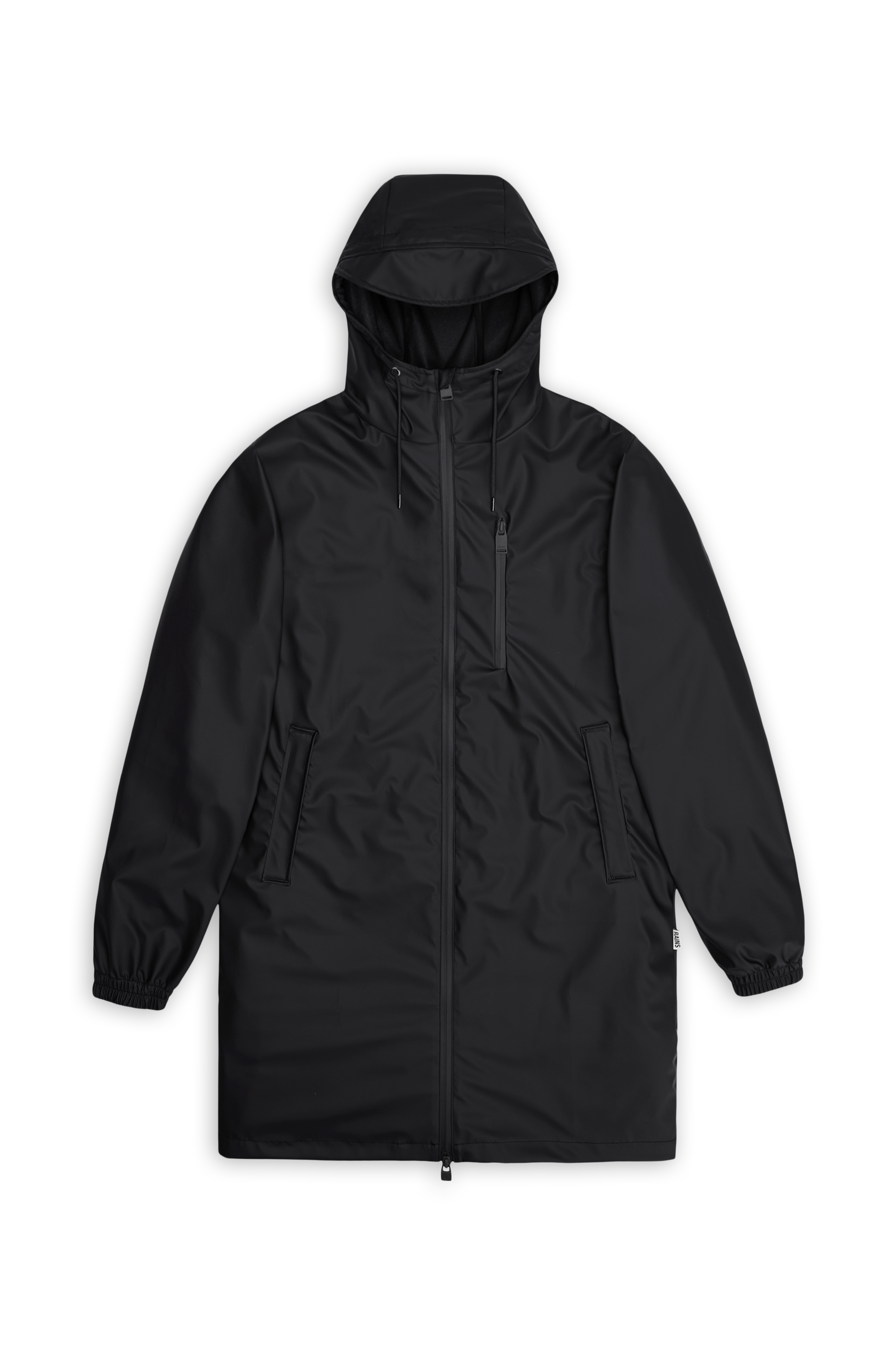 RAINS Long Storm Breaker Black Jacket