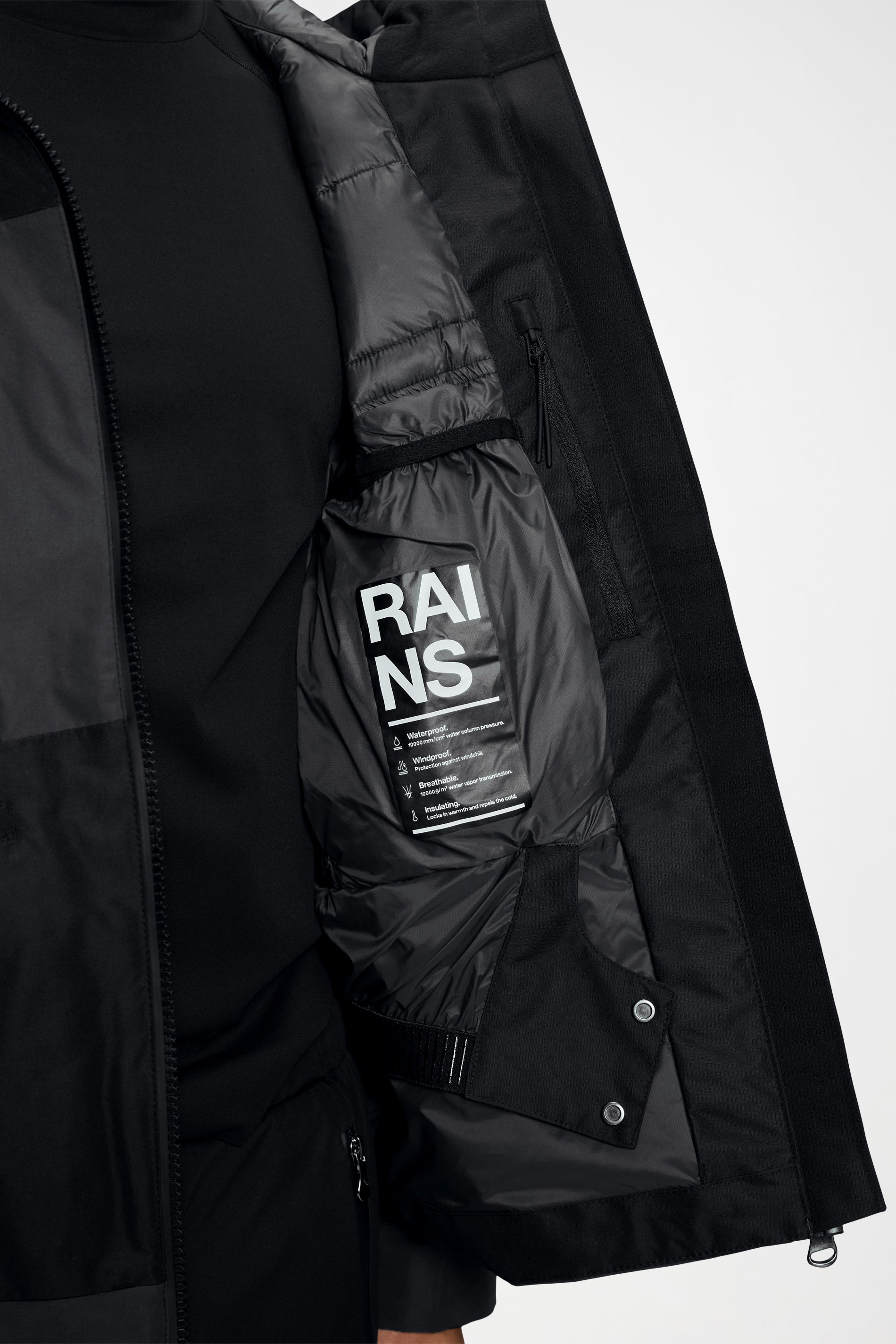 RAINS Niseko Ski Jacket Black Onyx Jacket