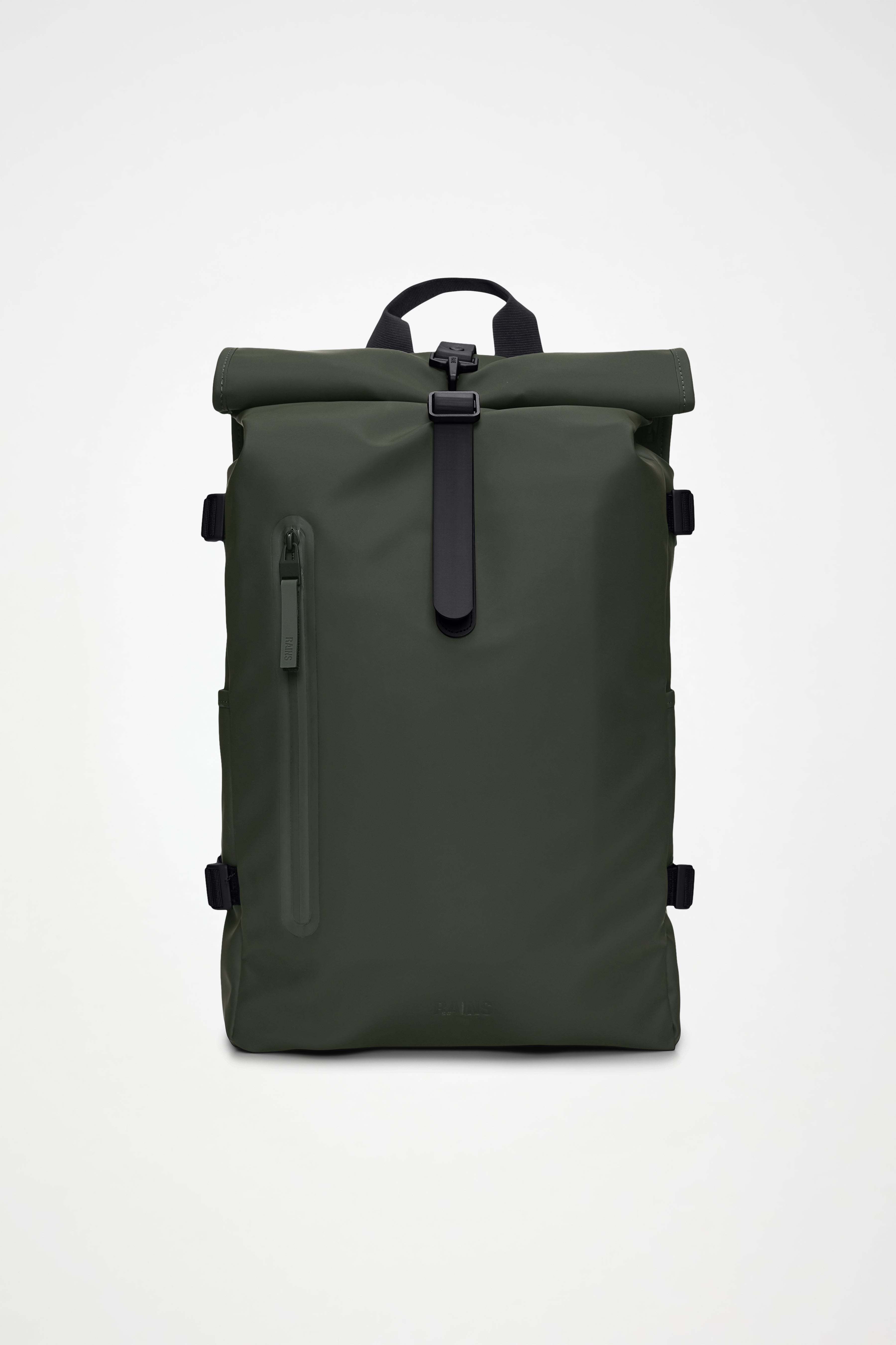 RAINS Rolltop Rucksack Large Green 28L H63 x D14 x W32 cm Backpack